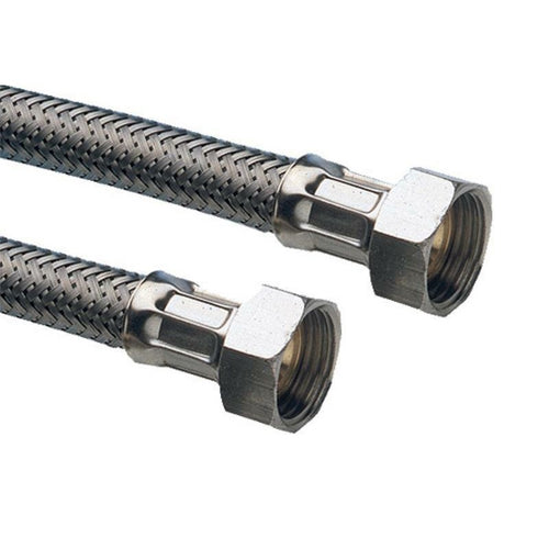 Flessibile acqua FF 1/2 x 1/2 x 30cm da 1/2 rivestimento in acciaio inox per rubinetto