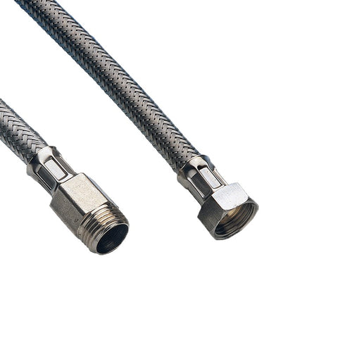 Flessibile acqua prolungato MF 1/2 x 1/2 x 50cm rivestimento in acciaio inox per rubinetto