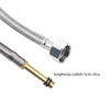 Flessibile acqua F 1/2 x M 10mm da 50cm tramato in acciaio inox con codolo per rubinetto miscelatore