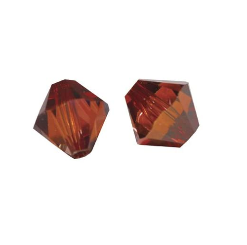 RAYHER - 25 PEZZI - PERLE DI CRISTALLO SWAROVSKI FORMA ROMBO Ø4MM - COLORE ROSSO