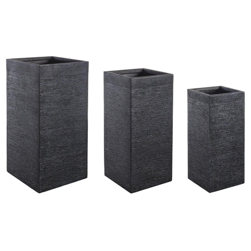 Set 3 vasi Graffiti Bomb Quadrato da esterno per piante e fiori in fibra di vetro