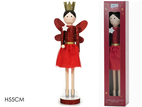 Fatina in Legno con glitter 55cm