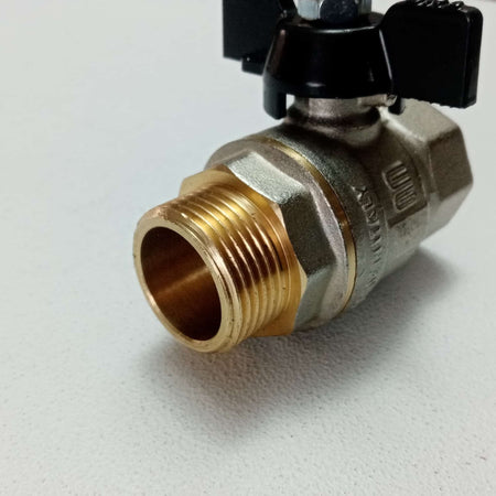 Enolgas valvola sfera saracinesca 1/2" MF leva corta nera