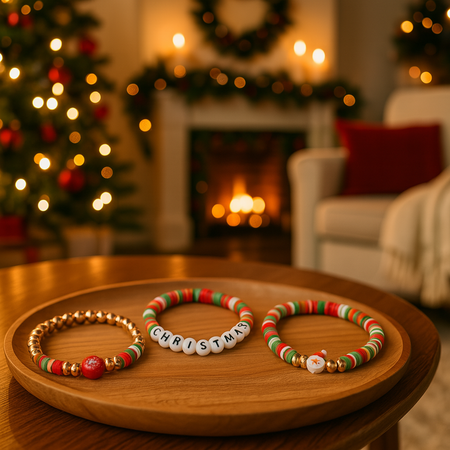 Braccialetti di Natale leggeri per decorazioni natalizie set da 3