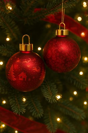 Palla di Natale in vetro con luci batteria 3xAA per decorazioni natalizie