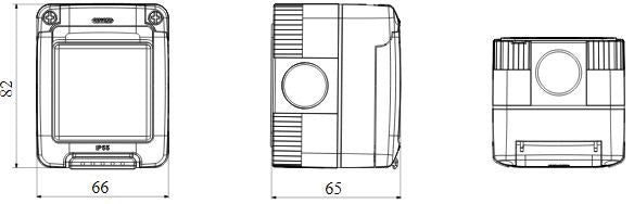 Gewiss IP55 contenitore 1P per apparecchi system protetto