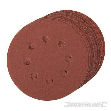 Dischi perforati silverline a fissaggio strappo con 8 fori per l'estrazione della polvere Silverline
