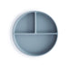 Piatto Con Ventosa A Scomparti Solid Powder Blue 18X18X2 Cm Mushie