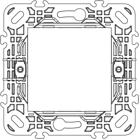 Vimar supporto 2 moduli con griffe per scatole da incasso ø 60 mm componibile con interasse 71 mm