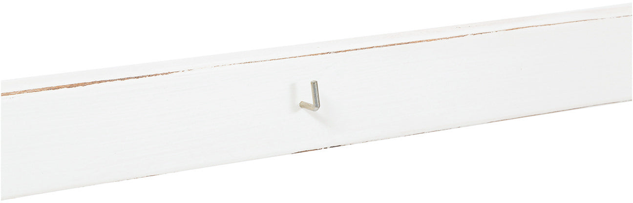 Biscottini Attaccarame Biscottini in legno massello di tiglio bianco anticato 85x14x103