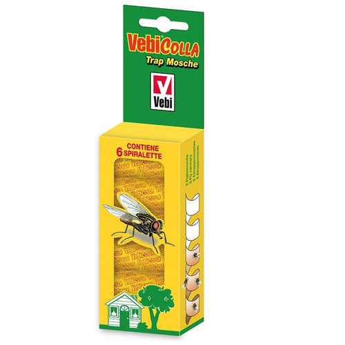 PZ 6 ROTOLINI INSETTICIDA ANTIMOSCHE TRAPPOLA ADESIVA VEBICOLLA MOSCHE MOSCERINI