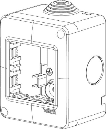 Vimar IP40 contenitore 2P protetto per serie civili Eikon Arkè e Plana