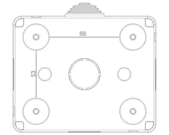 Vimar IP40 contenitore 3P protetto per serie civili Eikon Arkè e Plana
