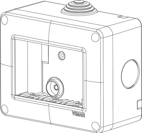 Vimar IP40 contenitore 3P protetto per serie civili Eikon Arkè e Plana