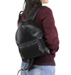 India - Zaino Donna Nero In Vera Pelle