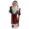 Babbo natale in poli-resina h 38 cm decorazione natalizia rosso statuina