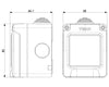 Vimar IP55 contenitore stagno 1P protetto per serie civili Eikon Arkè e Plana