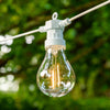 Catena prolungabile da 10 lampadine con filamenti bianco caldo per esterni 5,5 mt