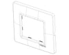 Vimar placca 2P tecnopolimero bianco per supporto montaggio su cassetta tonda