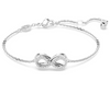 Swarovski - Braccialetto Hyperbola, Infinito, Bianco, Placcato rodio