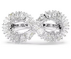 Swarovski - Anello cocktail Hyperbola, Infinito, Bianco, Placcato rodio