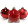 3 palline per albero di Natale in vetro Rosso da Ø10, Pendaglio Tinta Unita
