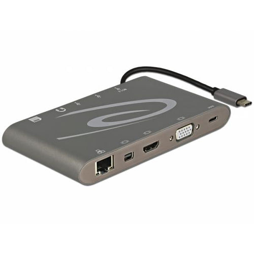 DeLOCK 87297 replicatore di porte e docking station per laptop USB 3.2 Gen 2 [3.1 Gen 2] Type-C Grigio (Delock USB Type-C 3.1 Docking Statio)