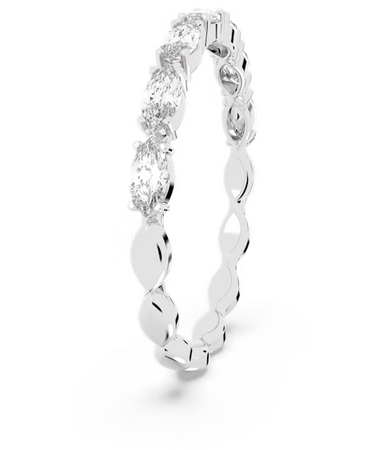 Swarovski- Anello Vittore, Taglio Marquise, Bianco, Placcato rodio