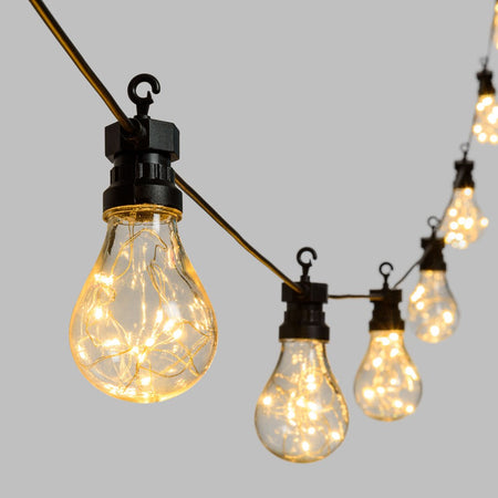 Catena luminosa Party con 10 lampadine a led decorazione per veranda e giardino Ø 67 mm