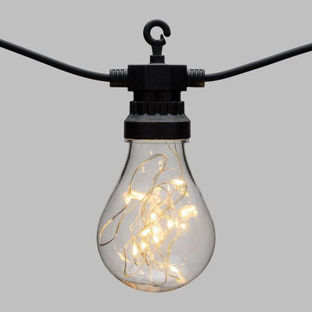 Catena luminosa Party con 10 lampadine a led decorazione per veranda e giardino Ø 67 mm