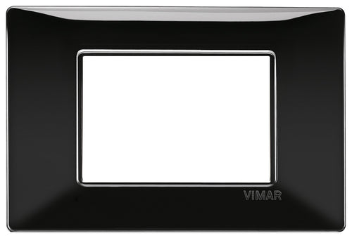 Vimar placca 3P tecnopolimero nero per supporto montaggio su cassetta 503
