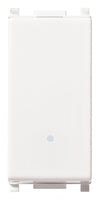 Vimar interruttore bianco 1P 10 AX 250 V max 100 W per lampade con alimentatore integrato illuminabile tasto sostituibile