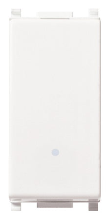 Vimar interruttore bianco 1P 10 AX 250 V max 100 W per lampade con alimentatore integrato illuminabile tasto sostituibile