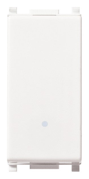 Vimar interruttore bianco 1P 10 AX 250 V max 100 W per lampade con alimentatore integrato illuminabile tasto sostituibile