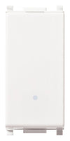 Vimar deviatore bianco 1P 10 AX 250 V Max 100 W per lampade con alimentatore integrato lluminabile tasto sostituibile