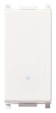 Vimar deviatore bianco 1P 10 AX 250 V Max 100 W per lampade con alimentatore integrato lluminabile tasto sostituibile