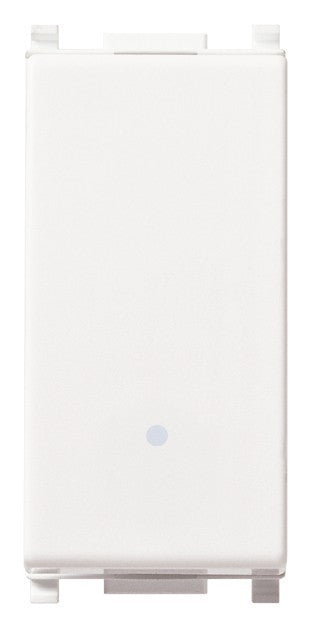 Vimar deviatore bianco 1P 10 AX 250 V Max 100 W per lampade con alimentatore integrato lluminabile tasto sostituibile