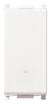 Vimar deviatore bianco 1P 10 AX 250 V Max 100 W per lampade con alimentatore integrato lluminabile tasto sostituibile