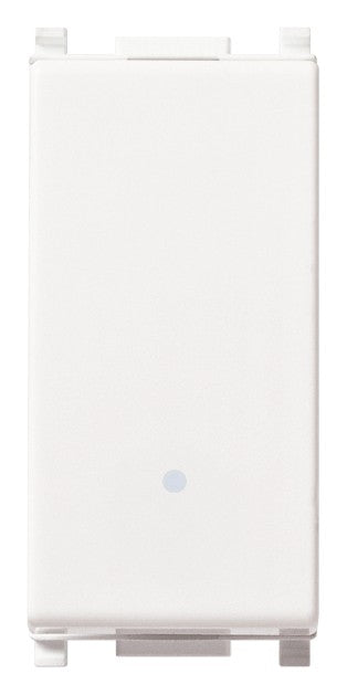 Vimar pulsante bianco 1P NO 10A 250V illuminabile tasto sostituibile