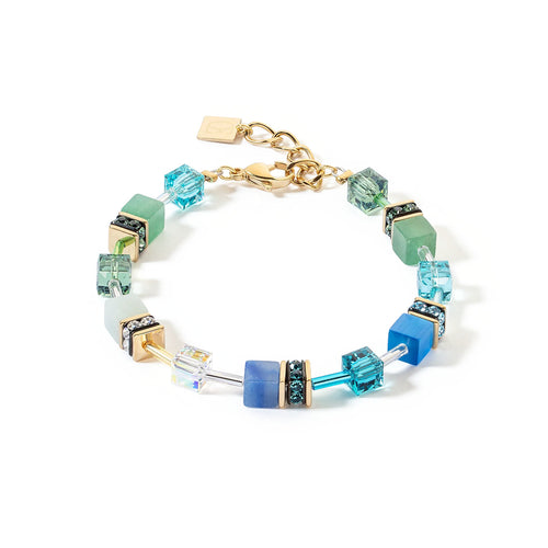 Coeur De Lion Bracciale GeoCUBE Iconic Precious verde-turchese