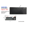 Tastiera Wired Retroilluminata Impermeabile Windows Pc Con Filo Maxtech Ek-720m
