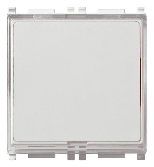 Vimar Pulsante 2 moduli 1P NO 10A 250V per lampada E10 10x28mm 1W max a targhetta illuminabile
