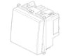 Vimar Pulsante 2 moduli 1P NO 10A 250V per lampada E10 10x28mm 1W max a targhetta illuminabile