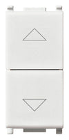 Vimar due pulsanti bianco interbloccati 1P NO + 1P NO 10A 250V con frecce direzionali