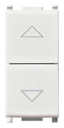 Vimar due pulsanti bianco interbloccati 1P NO + 1P NO 10A 250V con frecce direzionali