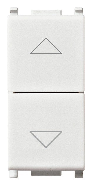 Vimar due pulsanti bianco interbloccati 1P NO + 1P NO 10A 250V con frecce direzionali