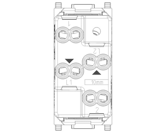 Vimar due pulsanti bianco interbloccati 1P NO + 1P NO 10A 250V con frecce direzionali
