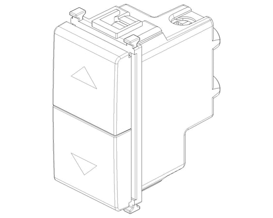 Vimar due pulsanti bianco interbloccati 1P NO + 1P NO 10A 250V con frecce direzionali