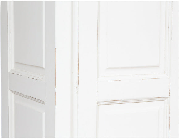 Biscottini Biscottini Armadio Country massello tiglio bianco anticato 100x50x210 Made Italy