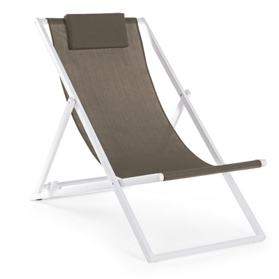 Sedia a sdraio pieghevole Cleo regolabile in 3 diverse posizioni lettino da esterno per veranda e piscina